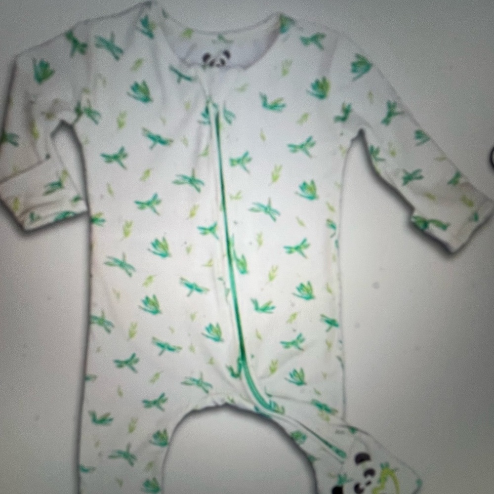 - brand new convertible footie. still in package with DRAGON FLY print.